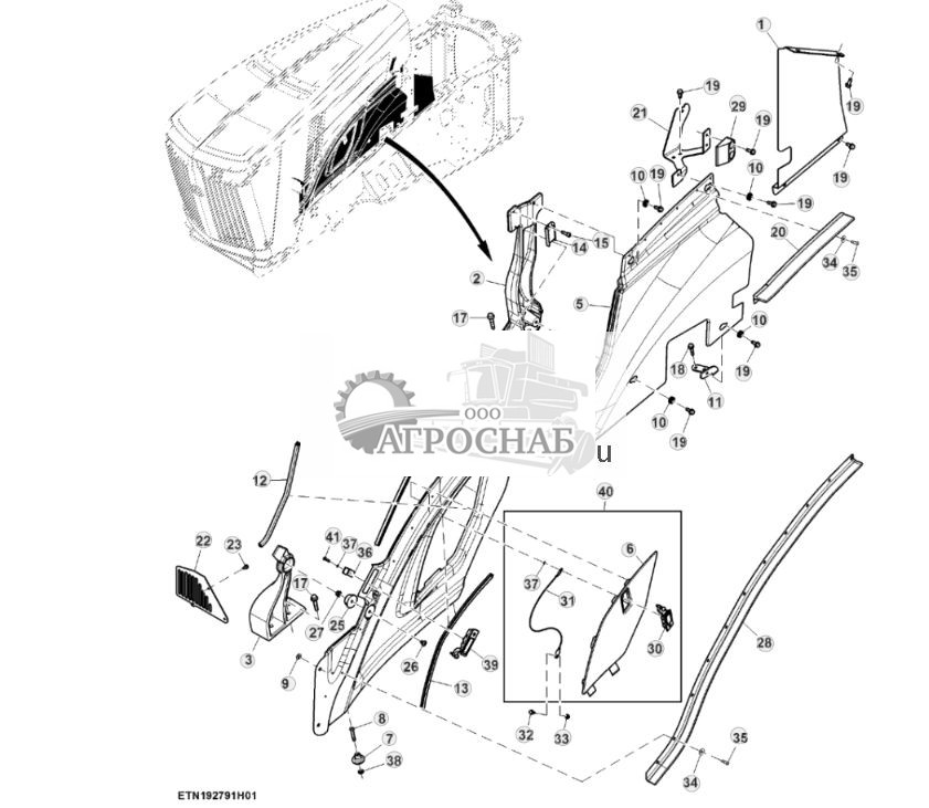 Боковая крышка двигателя, двигатель FT4 объемом 15,0 L, левая сторона (807001 - ) - ST945113 846.jpg